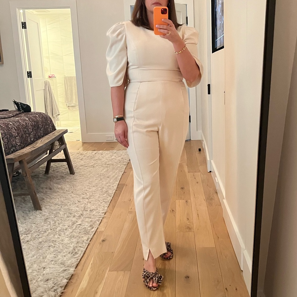 Black Halo Russo Jumpsuit in Blush. Size 14 (fits like 12)